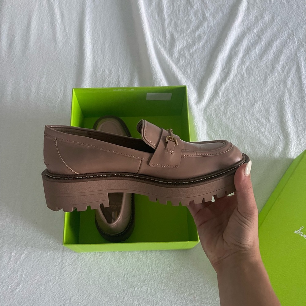 Sam Edelman Taupe Leather Bit Loafers - Picture 3 of 5